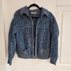 Vintage Cowichan-style zip sweater.